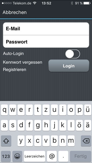Screenshot - Login Maske